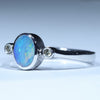 Sterling Silver - Solid Queensland Boulder Opal - Natural Diamonds
