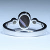 Australian Solid Boulder Opal and Diamond Silver Ring - Size 8 Code CC626
