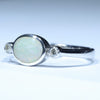 Sterling Silver - Solid Coober Pedy White Opal - Natural Diamonds