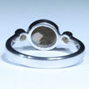 Australian Solid Boulder Opal and Diamond Silver Ring - Size 6.25 Code CC638