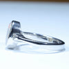 Coober Pedy Solid Opal and Diamond Silver Ring - Size 7 Code CC641