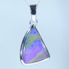 Natural Australian Boulder Opal Silver Pendant