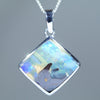 Natural Australian Boulder Opal Silver Pendant