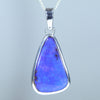 Natural Australian Boulder Opal Silver Pendant