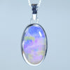 Natural Australian Boulder Opal Silver Pendant