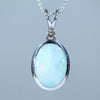 Natural Australian Boulder Opal Silver and Diamond Pendant