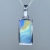Natural Australian Boulder Opal Silver Pendant