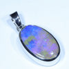 Australian Boulder Opal Silver Pendant with Silver Chain (17.5mm x 10.5mm) Code - Y385