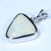 Sterling Silver - Solid Coober Pedy White Opal - Natural Diamond