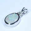 Sterling Silver - Solid Queensland Boulder Opal - Natural Diamond