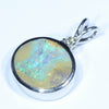 Sterling Silver - Solid Queensland Boulder Opal - Natural Diamond