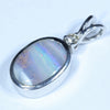 Sterling Silver - Solid Queensland Boulder Opal - Natural Diamond