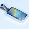 Australian Boulder Opal Silver Pendant with Silver Chain (14.5mm x 7.5mm) Code - Y393