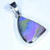 Australian Boulder Opal Silver Pendant with Silver Chain (17mm x 12mm) Code - Y373