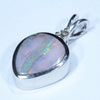 Sterling Silver - Solid Queensland Boulder Opal - Natural Diamond