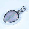 Australian Boulder Opal and Diamond Silver Pendant with Silver Chain (11mm x 9mm)  Code - Y374