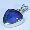 Sterling Silver - Solid Lighting Ridge Black Opal - Natural Diamond