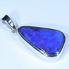 Australian Boulder Opal Silver Pendant with Silver Chain (20mm x 12.5mm) Code - Y383