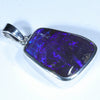 Australian Boulder Opal Silver Pendant with Silver Chain (19mm x 16mm) Code - Y369