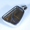 Australian Boulder Opal Silver Pendant with Silver Chain (19mm x 16mm) Code - Y369