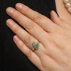 Natural Solid Australian Boulder Opal and Diamond Gold Ring - Size 7  US Code - T81