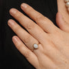 Coober Pedy White Opal Gold Ring - Size 6.75 US Code - T73