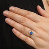 Natural Solid Australian Boulder Opal and Diamond Gold Ring - Size 6.75  US Code - T64