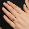 Australian Solid Boulder Opal and Diamond Gold Ring - Size 6.25 US Code T57