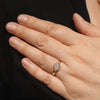 Lightning Ridge Solid Opal and Diamond Gold Ring - Size 7.25 US Code - T68