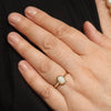Coober Pedy White Opal Gold Ring - Size 7 Code - T93