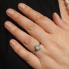 Natural Solid Australian Boulder Opal Gold Ring - Size 6.75  US Code - T95