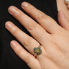 Lightning Ridge Black Opal and Diamond Gold Ring Size 7 Code - T71