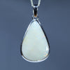 Natural Australian White Opal Silver Opal Pendant