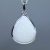 Natural Australian White Opal Silver Pendant