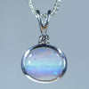 Natural Australian Boulder Opal Silver and Diamond Pendant