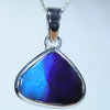 Natural Australian Boulder Opal Silver Pendant