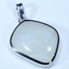 Coober Pedy Solid  Opal Silver Pendant with Silver Chain (20.5mm x 17mm) Code - Y396