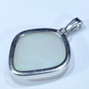 Coober Pedy Solid  Opal Silver Pendant with Silver Chain (20.5mm x 17mm) Code - Y396