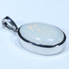 Coober Pedy White Opal Silver Pendant with Silver Chain (18mm x 14mm) Code - Y387