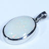 Sterling Silver - Solid Coober Pedy White Opal