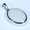 Coober Pedy White Opal Silver Pendant with Silver Chain (18mm x 14mm) Code - Y387
