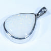 Coober Pedy White Opal Silver Pendant with Silver Chain (19mm x 16mm) Code - Y404