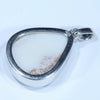Coober Pedy White Opal Silver Pendant with Silver Chain (19mm x 16mm) Code - Y404
