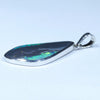 Lightning Ridge Black Opal Silver Pendant with Silver Chain (24mm x 14mm) Code - Y415