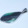 Lightning Ridge Black Opal Silver Pendant with Silver Chain (24mm x 14mm) Code - Y415