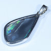Lightning Ridge Black Opal Silver Pendant with Silver Chain (24mm x 14mm) Code - Y415
