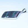 Lightning Ridge Black Opal Silver Pendant with Silver Chain (28mm x 21mm) Code - Y414