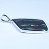 Lightning Ridge Black Opal Silver Pendant with Silver Chain (28mm x 21mm) Code - Y414