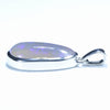 Lightning Ridge Crystal Opal and Diamond Silver Pendant with Silver Chain (19 mm x 11mm) Code - Y398