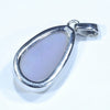 Lightning Ridge Crystal Opal and Diamond Silver Pendant with Silver Chain (19 mm x 11mm) Code - Y398